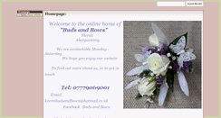 Desktop Screenshot of flowersbybudsandbows.co.uk